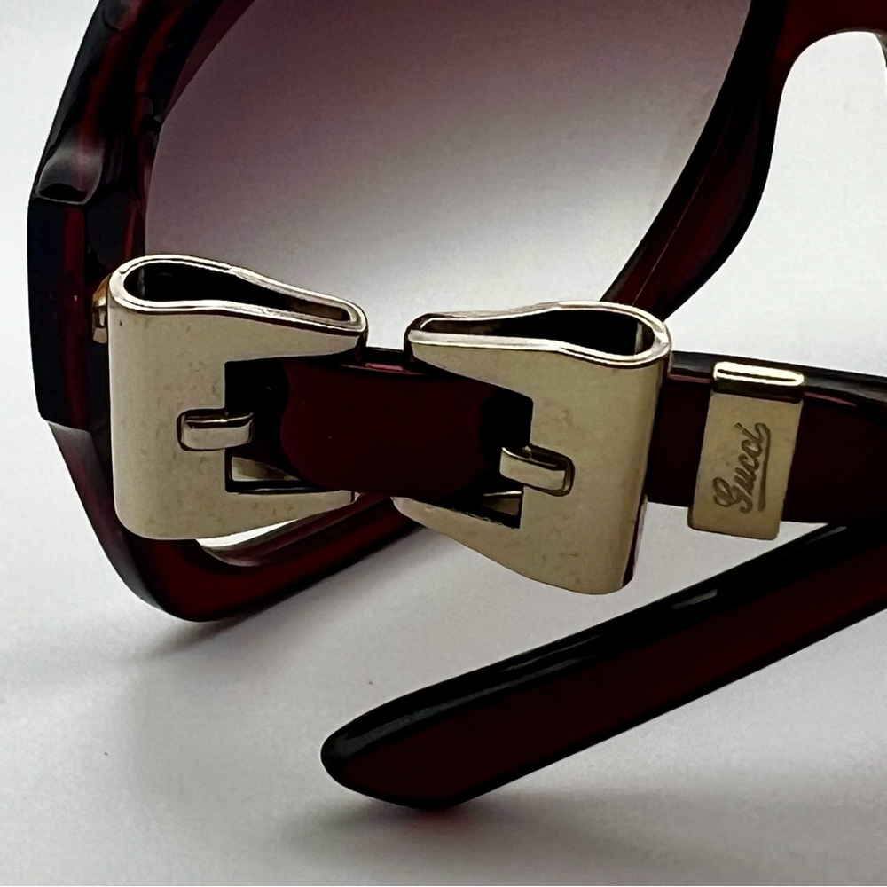 Authentic Gucci Queen Bow Bold Red Oversized Sunglasses GG 3006/S - Picture 5 of 12